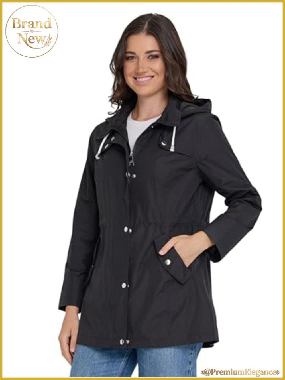 Waterproof Hooded Anorak Raincoat Windbreaker Jacket Women